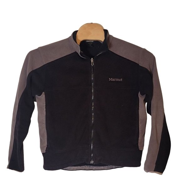 Marmot Full Zip Fleece‎ Jacket Blue Gray Zip Pockets Size Medium Men's - Picture 1 of 5